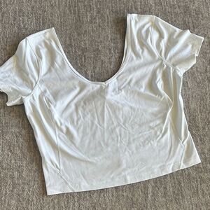 Lululemon Athletica White Crop Top
